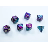 Gemini Mini-Hedral Purple-Teal/Gold Dobbelsteen Set (7 Stuks)