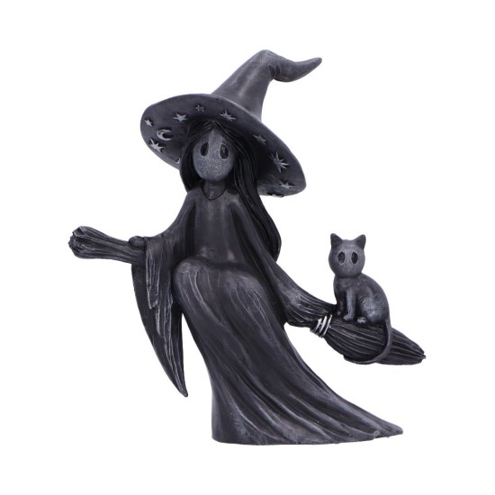 Little Souls Beam Witch On Broom Figurine