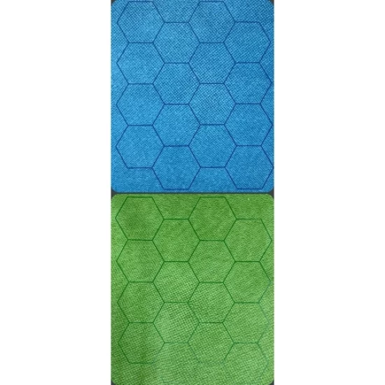 Reversible Megamat 1 Inch Hexes Blauw-Groen