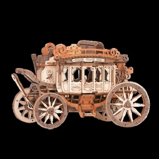 Robotime Muziekdoosje Hout Diy 3D Mechanical Music Box Stagecoach/ Mechanische Muziekdoos Koets Amka1 218112146Cm Robotime Muziekdoosje Hout Diy 3D Mechanical Music Box Stagecoach/ Mechanische Muziekdoos Koets Amka1 218112146Cm