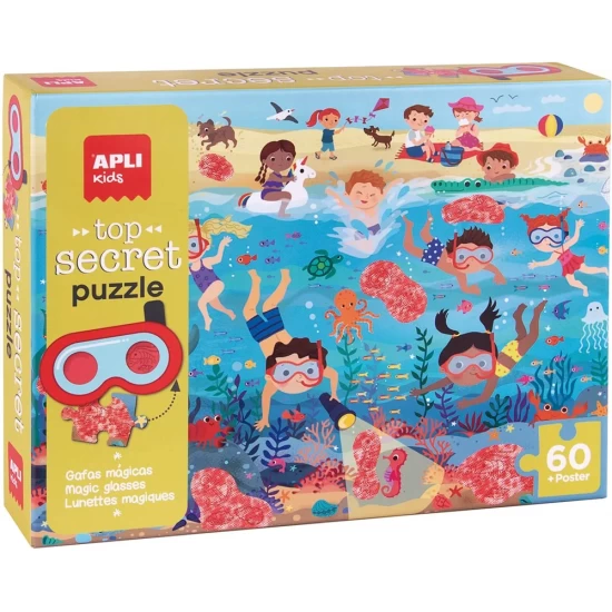 Apli - Puzzel Top Secret Strand (60 Stuks) Apli - Puzzel Top Secret Strand (60 Stuks)