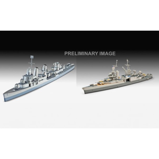 Pacific Warriors (Uss Fletcher & Uss Indianapolis) Revell Modelbouwpakket Met Basisaccessoire