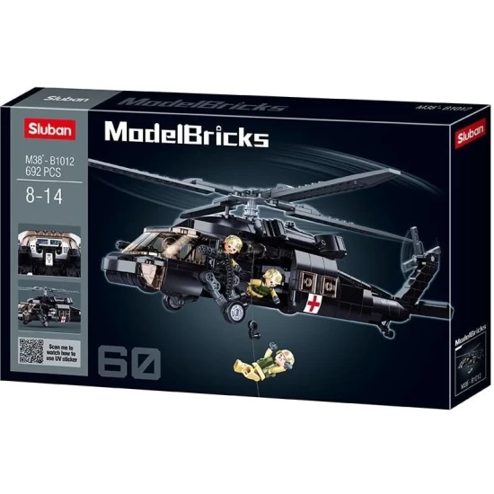 Nieuw - Modelbricks-Uh-60 Black Hawk 692Pcs