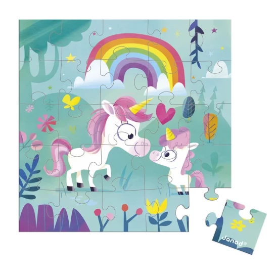 Janod Puzzelkaart – Eenhoorn Moeder En Kind
