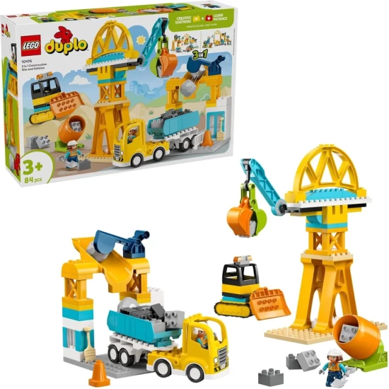Lego Duplo 10476 Baustelle Mit Baufahrzeugen 3-In-1-Set Lego Duplo 10476 Baustelle Mit Baufahrzeugen 3-In-1-Set
