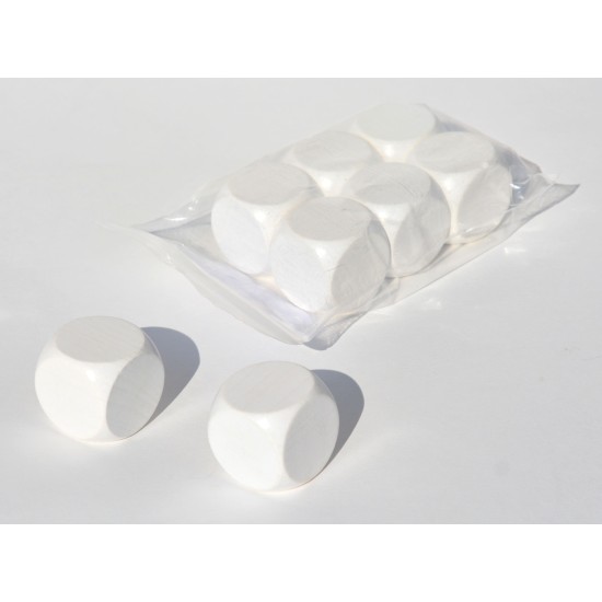 Dobbelsteen 30 Mm.wit Blanco Ve6