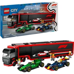 Lego City 60445 F1 Truck Met Rb20 En Amr24 F1 Auto's