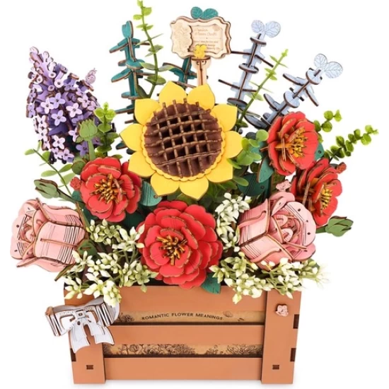 Robotime Diy Houten Bloemenkistje/Wooden Bloom Box Tw02H 28X14X28Cm Robotime Diy Houten Bloemenkistje/Wooden Bloom Box Tw02H 28X14X28Cm