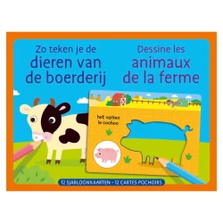 Sjabloonkaarten - Zo Teken Je De Dieren Van De Boerderij Sjabloonkaarten - Zo Teken Je De Dieren Van De Boerderij