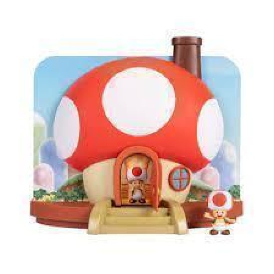 Nintendo: Super Mario - Deluxe Toad House 3 Inch Playset