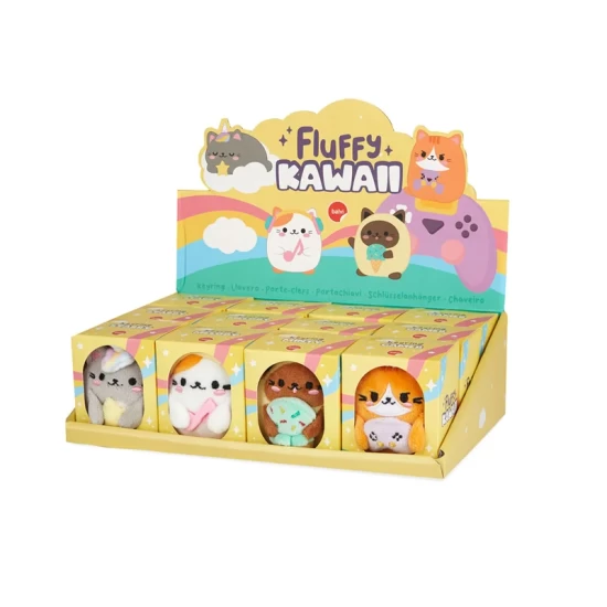Sleutelhangerfluffy Kawaiiassortidisplay X12