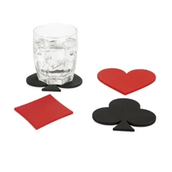 Onderzettersdealerx4Rood/Zwartplastic
