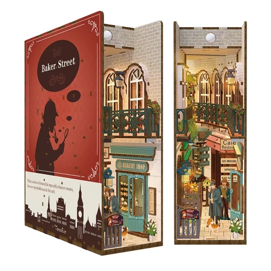 Tonecheer Diy Book Nook Baker Street Bookend Tq108 182X8X245Cm