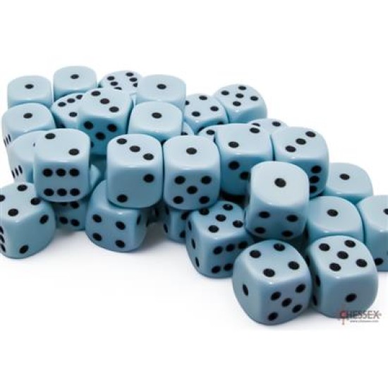 Dice Set Opa Pastel Blue/Black 12Mm (36)