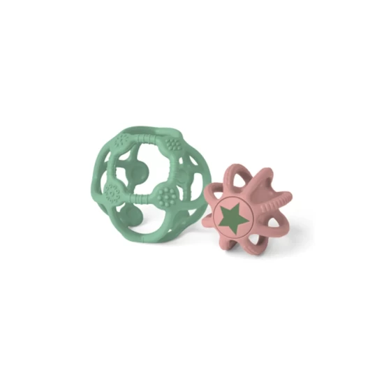 Little L – Set Van 2 Sensorische Ballen – Groen En Roze
