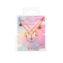 Giftpack Bff Eenhoorn 2 Kettingen (2 Stuks/Kaartje 1 Kaartje) 