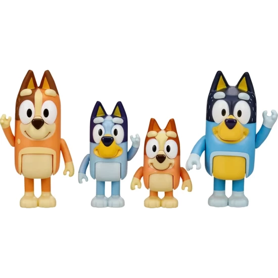 Bluey: Family 4 Piece Figure Set