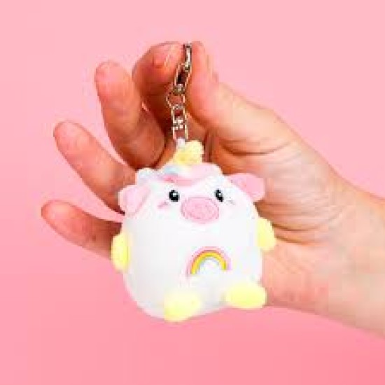Sleutelhangerfluffunicornveelkleurigmetaal/Stof