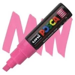 Posca Verfmarker (Schuine Punt) Dik: Roze Posca Verfmarker (Schuine Punt) Dik: Roze