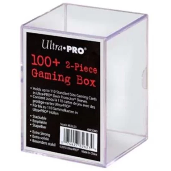 Upper Deck - 2-Piece Storage Box - For 100 And  Cards - Clear