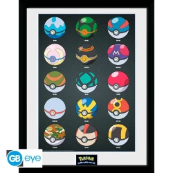 Pokemon - Framed Print Pokeballs (30X40) X2