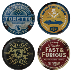 Fast & Furious Set Of 4 Vintage Style Coasters