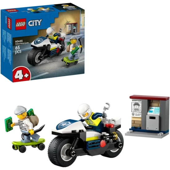 Lego City 60455 Achtervolging Op Politiemotor