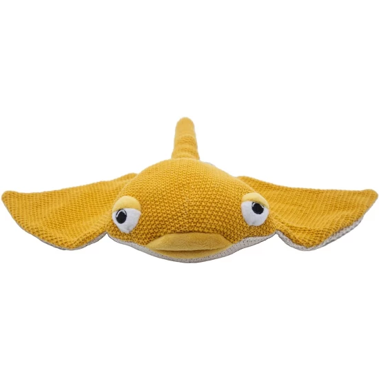 Cute Since 1999 - Katoenen Knuffel Vis - Gele Manta Speelgoed- Baby Knuffel - 35Cm