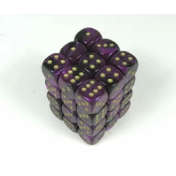 Dice Set Gemi 15Mm Black-Purple G D6 (36) Dice Set Gemi 15Mm Black-Purple G D6 (36)