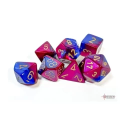 Dice Set Gemi Poly Blue-Purple Gold (7) Dice Set Gemi Poly Blue-Purple Gold (7)