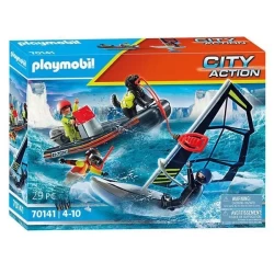 Playmobil City Action Redding Met Poolglijder Met Sleepboot - 70141 Playmobil City Action Redding Met Poolglijder Met Sleepboot - 70141