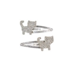 Haarclip Elana Zilver Glitter (2 Stuks Kaartje 1 Kaartje)