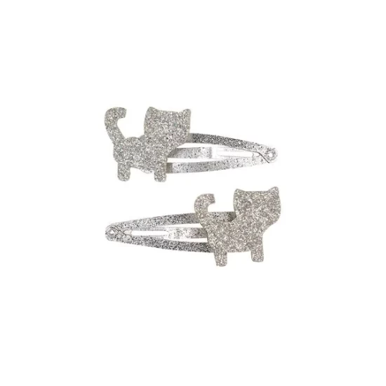 Haarclip Elana Zilver Glitter (2 Stuks Kaartje 1 Kaartje)