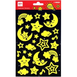 Apli - 1 Vel Stickers Glow In The Dark Ster & Maan