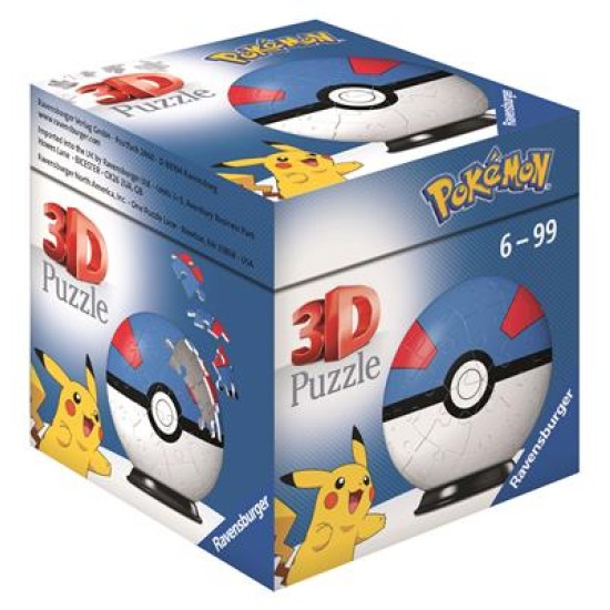Pokemon Great Ball 3D Puzzel 54St.