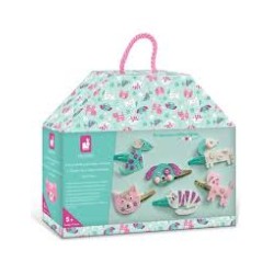 Janod Atelier Bijoux - 6 Haarspeldjes Glitter Huisdieren