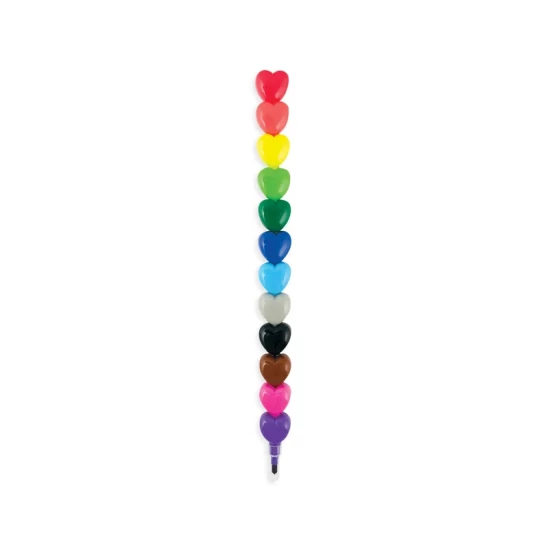 Ooly – Heart To Heart Stacking Crayons – Tub Of 24