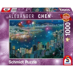 Vuurwerk Boven Hong Kong 1000 Stukjes - Puzzel