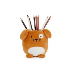 Pennenhouderfluffy Woofbruinplastic/Stof