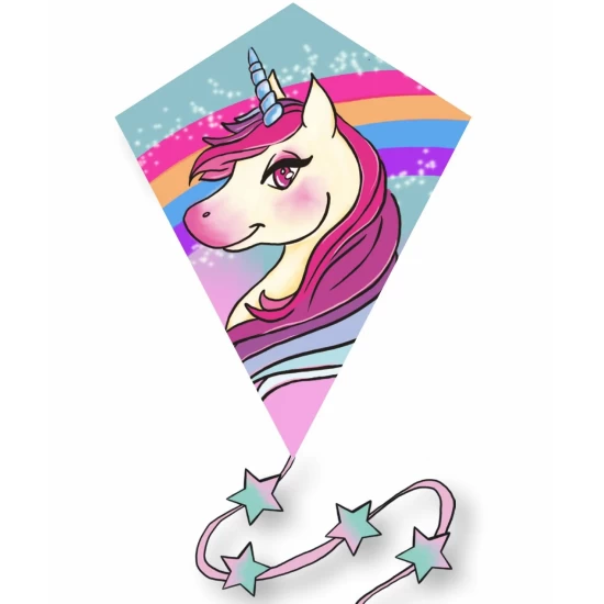 Vlieger Diamant Unicorn 1 L.65X55Cm.