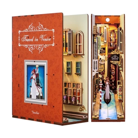 Tonecheer Diy Book Nook Travel In Venice Bookend Tq107 182X8X245Cm
