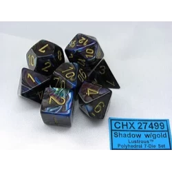 Dice Set Lust Poly Shadow-Gold (7) Dice Set Lust Poly Shadow-Gold (7)