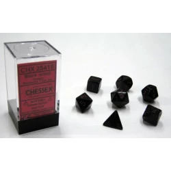 Dice Set Opa Poly Lt. Black/Red (7) Dice Set Opa Poly Lt. Black/Red (7)