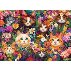 Cobble Hill Puzzle 1000 Pieces - Blooming Whiskers