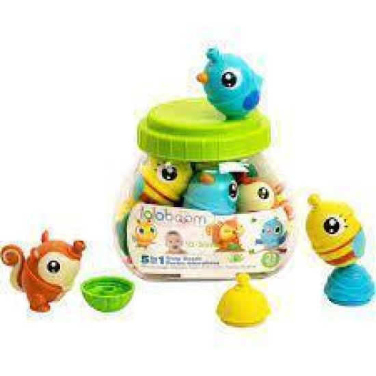 Lalaboom - Educatieve Kralen Met 3 Dieren (21 St)