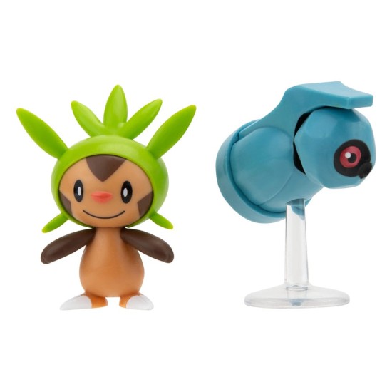 Pokemon Battle Figuren - Chespin  And  Beldum 2St.