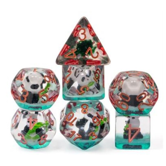 Panda In Bamboo Rpg Dice Set