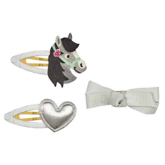 Haarclips 3 In Set Paarden 3 Assorti