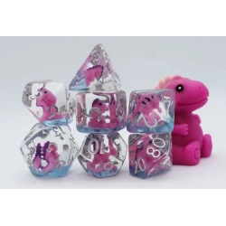 Pink T-Rex Rpg Dice Set