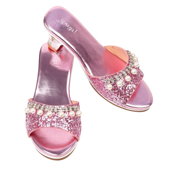 Slipper Hoge Hak Marie-Claire Roze Metallic Mt 30/31 (1 Paar)